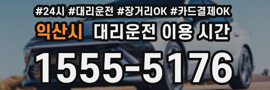 익산시 대리운전 이용 시간