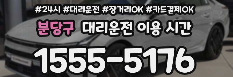 분당구 대리운전 이용 시간