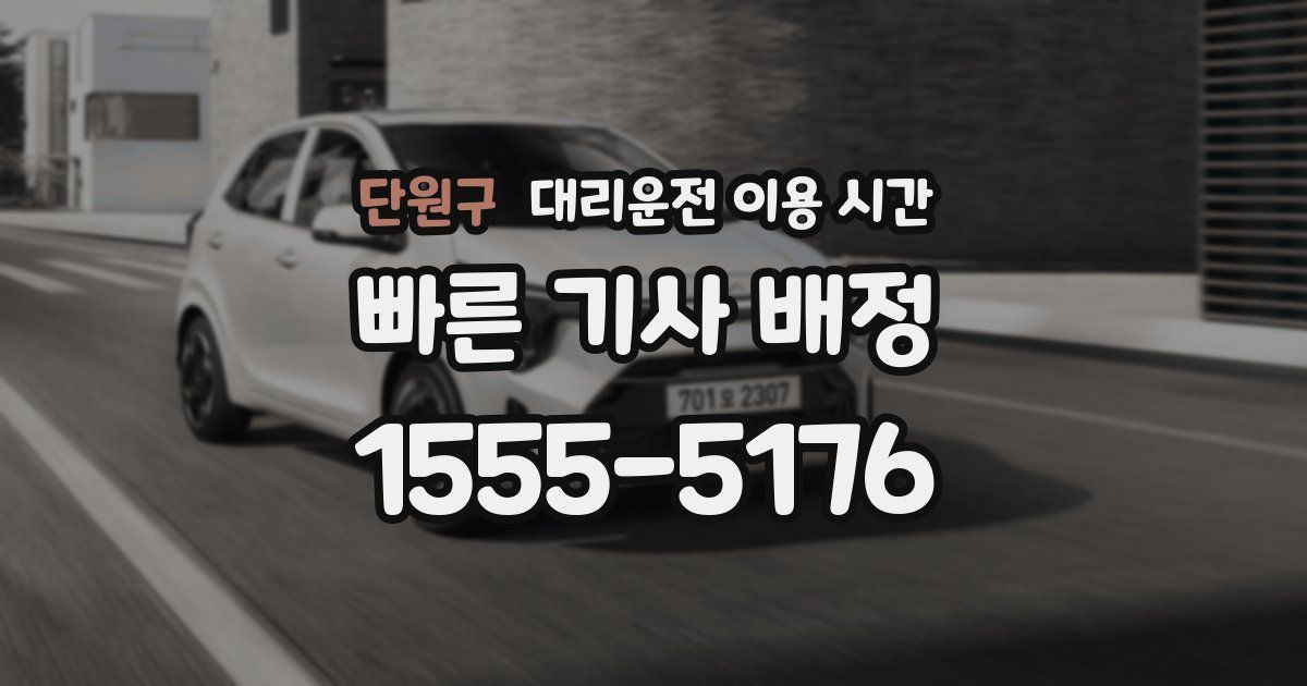 단원구 대리운전 이용 시간