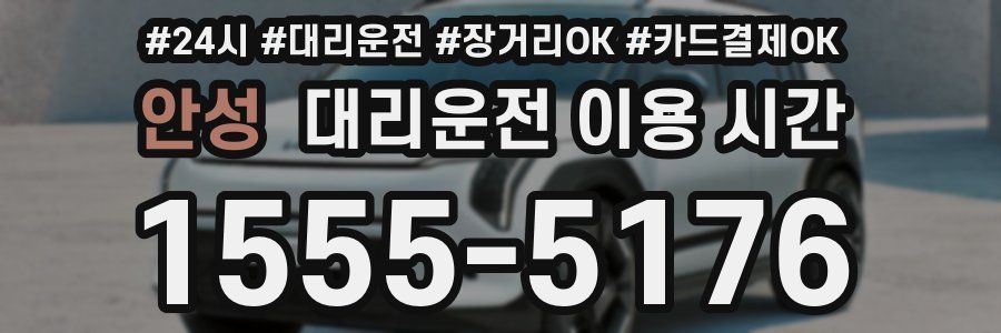 안성 대리운전 이용 시간