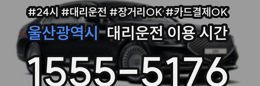 울산광역시 대리운전 이용 시간