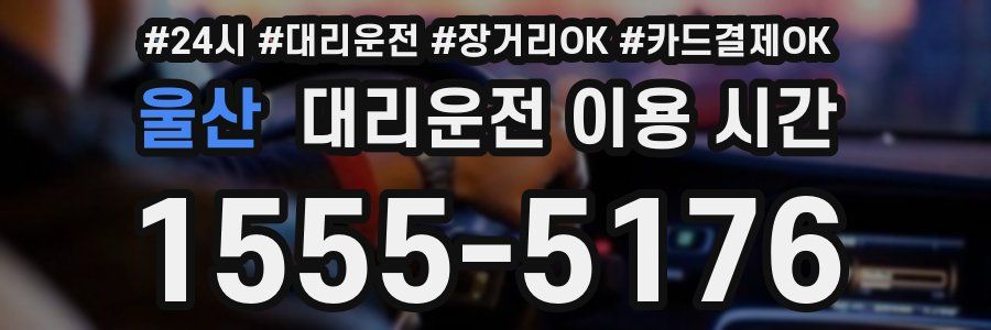 울산 대리운전 이용 시간