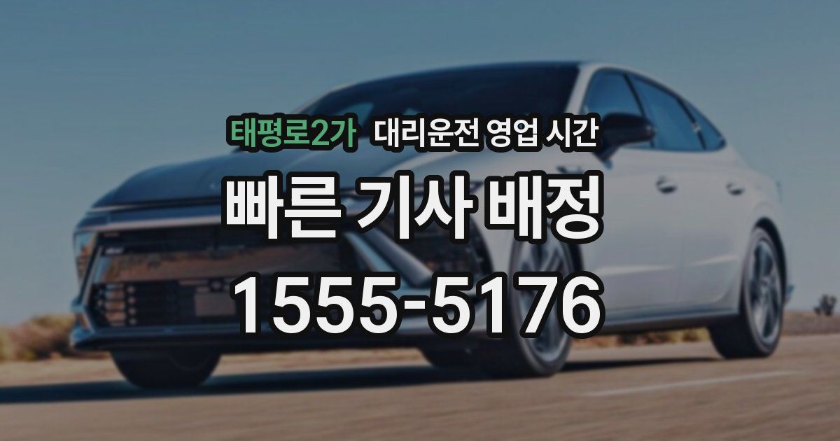 태평로2가 대리운전 영업 시간