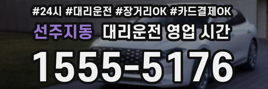 선주지동 대리운전 영업 시간