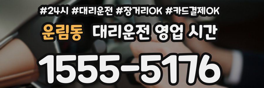 운림동 대리운전 영업 시간
