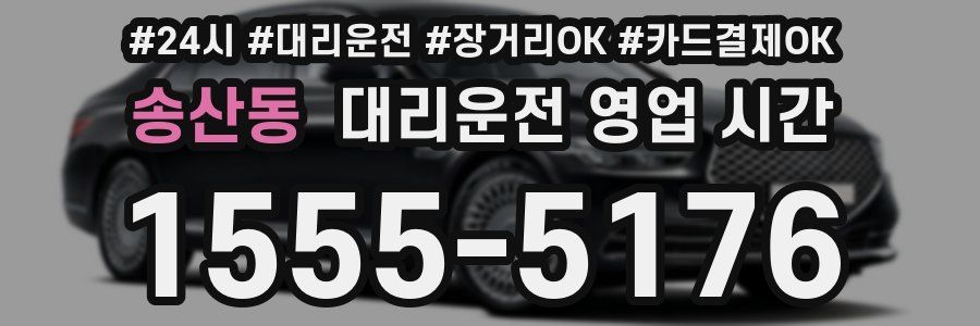 송산동 대리운전 영업 시간