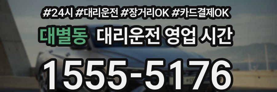 대별동 대리운전 영업 시간