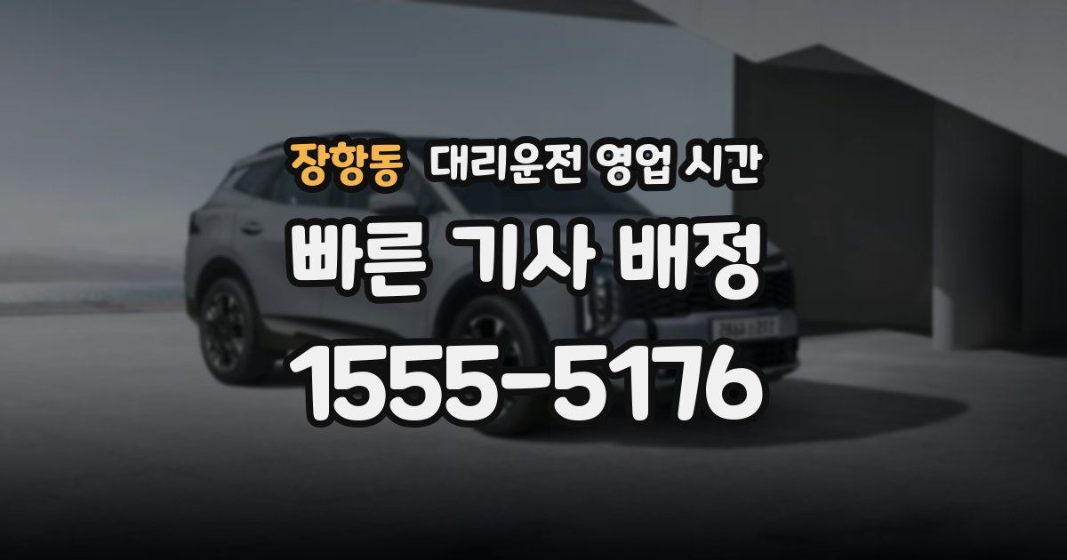 장항동 대리운전 영업 시간