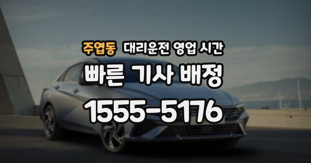 주엽동 대리운전 영업 시간