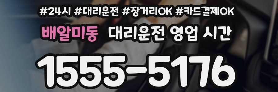 배알미동 대리운전 영업 시간
