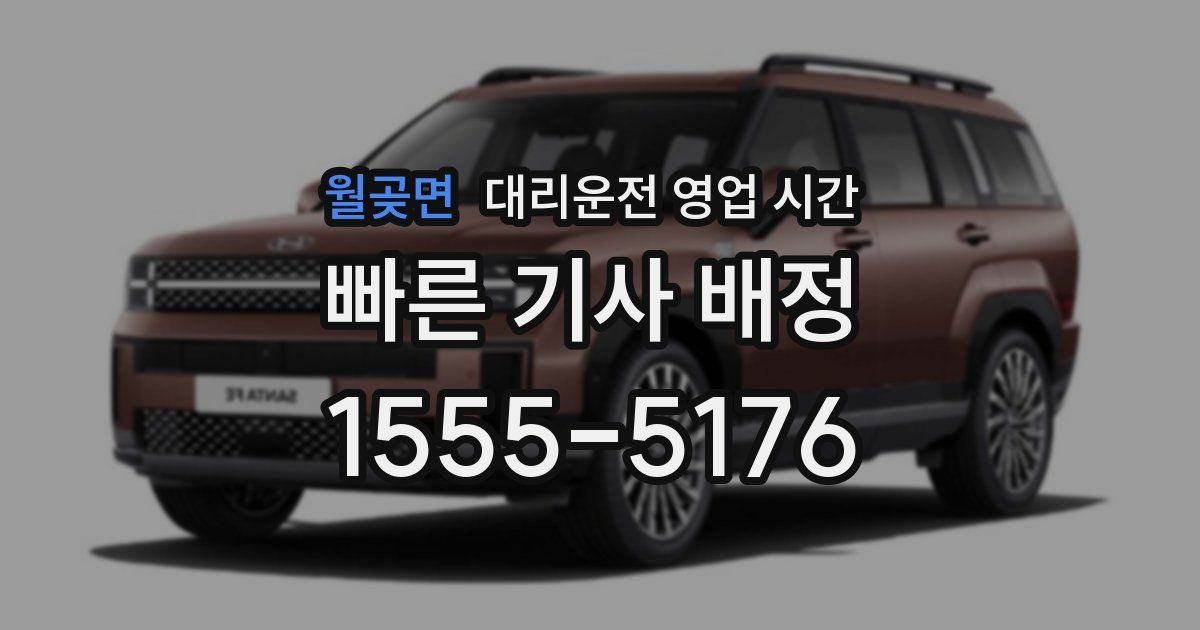 월곶면 대리운전 영업 시간