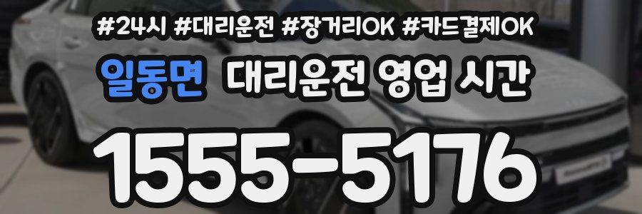 일동면 대리운전 영업 시간