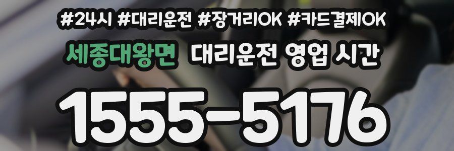 세종대왕면 대리운전 영업 시간