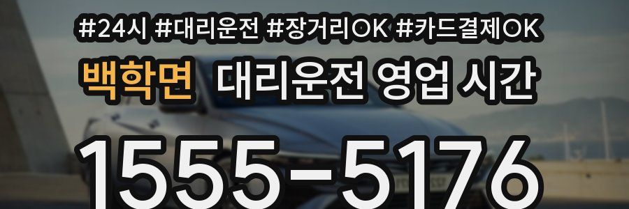 백학면 대리운전 영업 시간