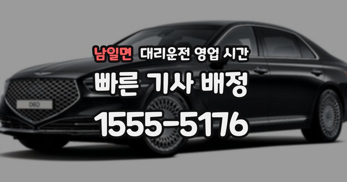 남일면 대리운전 영업 시간