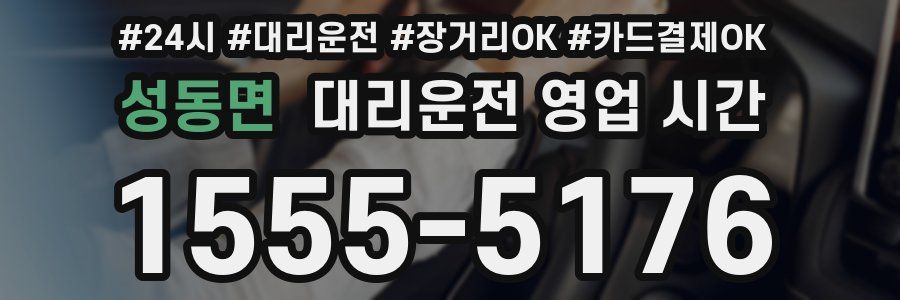 성동면 대리운전 영업 시간