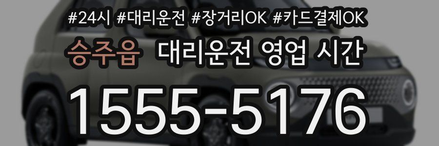 승주읍 대리운전 영업 시간