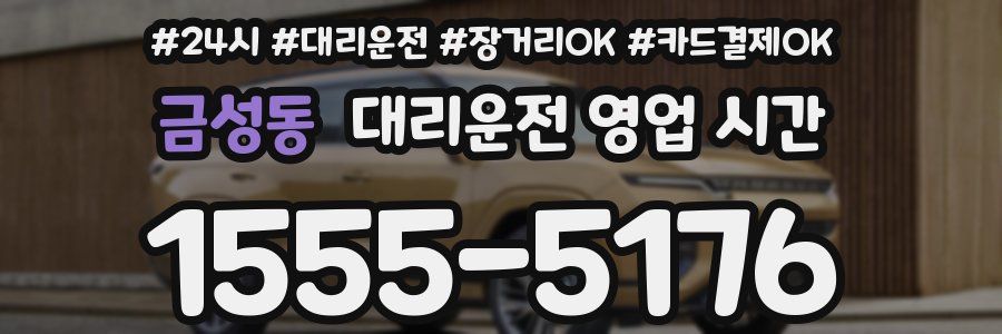 금성동 대리운전 영업 시간