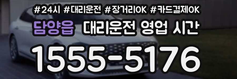담양읍 대리운전 영업 시간