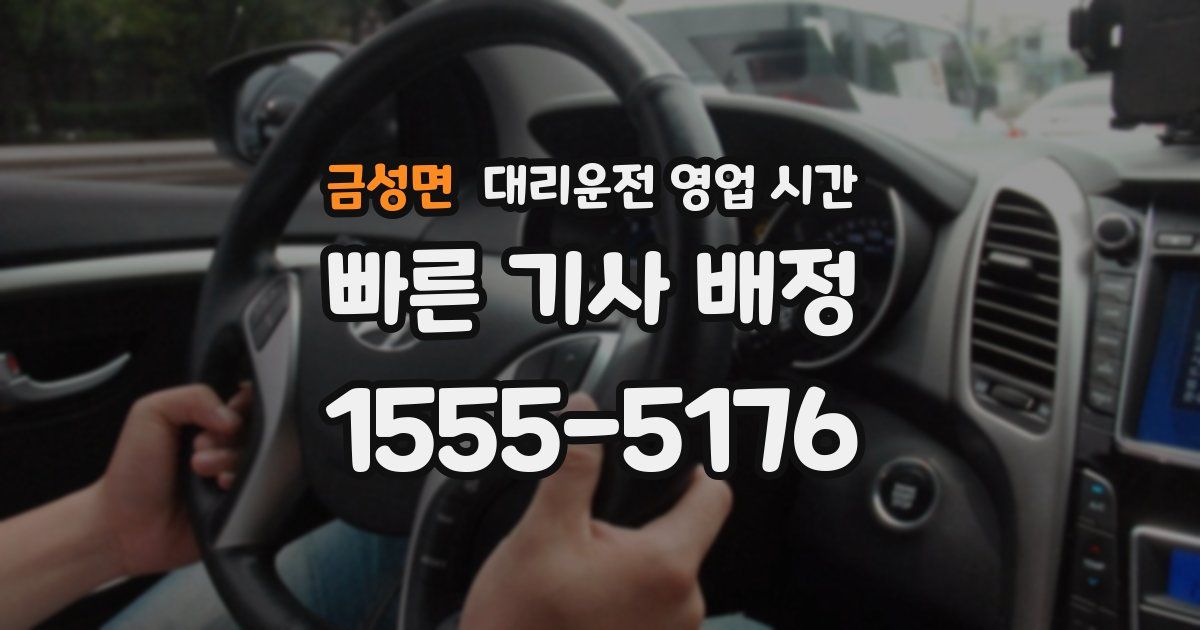 금성면 대리운전 영업 시간
