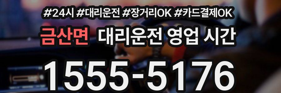 금산면 대리운전 영업 시간