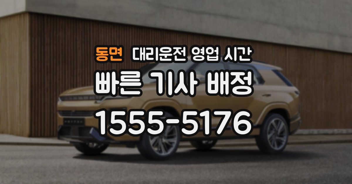 동면 대리운전 영업 시간