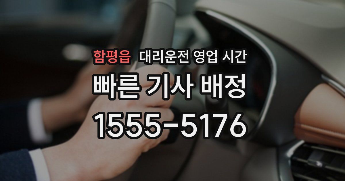 함평읍 대리운전 영업 시간