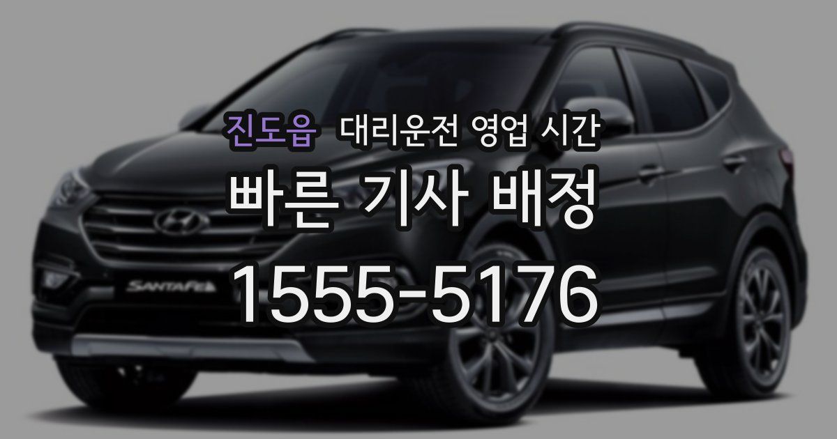 진도읍 대리운전 영업 시간