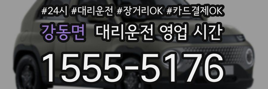 강동면 대리운전 영업 시간
