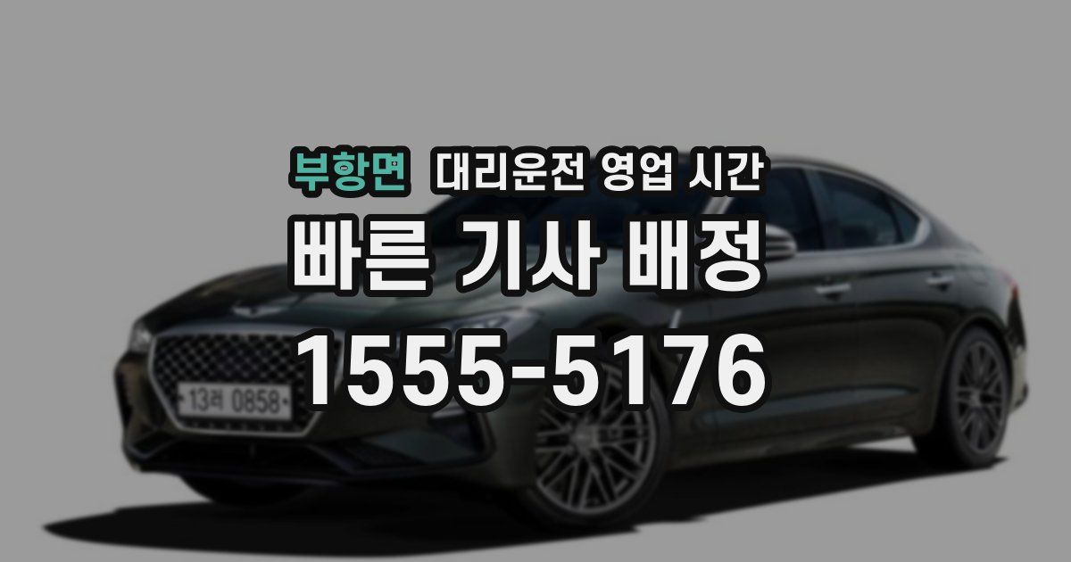 부항면 대리운전 영업 시간