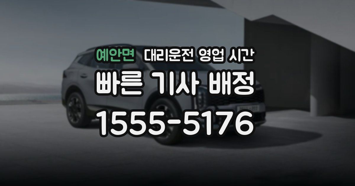 예안면 대리운전 영업 시간