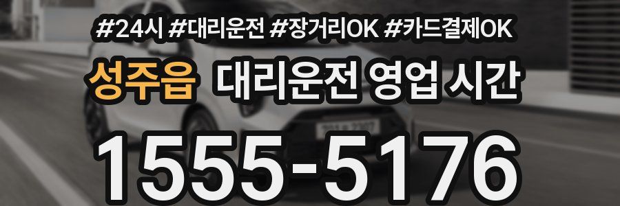 성주읍 대리운전 영업 시간