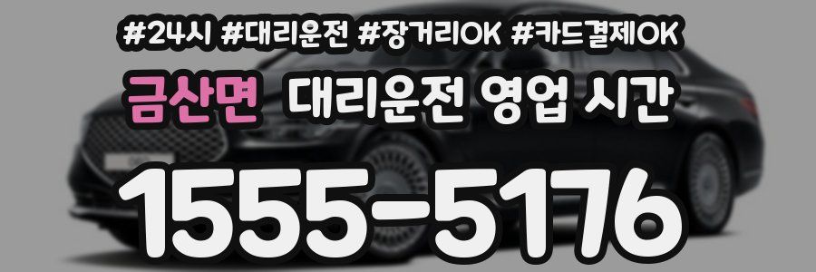 금산면 대리운전 영업 시간