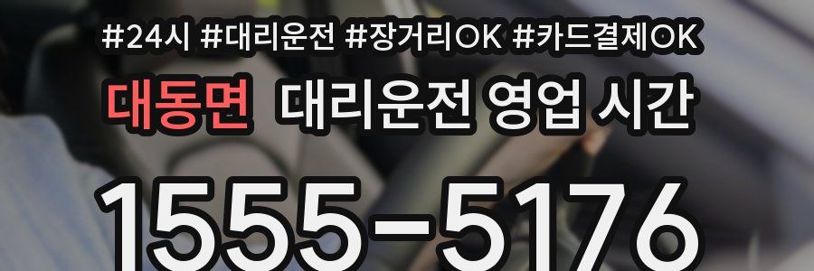 대동면 대리운전 영업 시간
