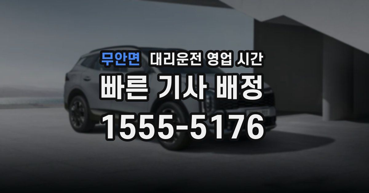 무안면 대리운전 영업 시간