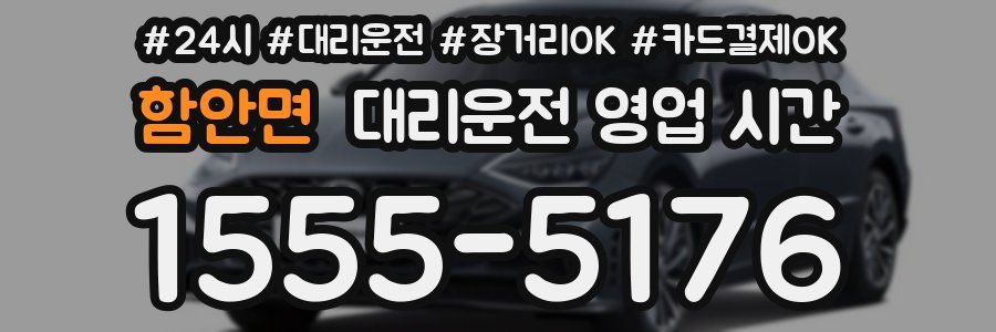 함안면 대리운전 영업 시간