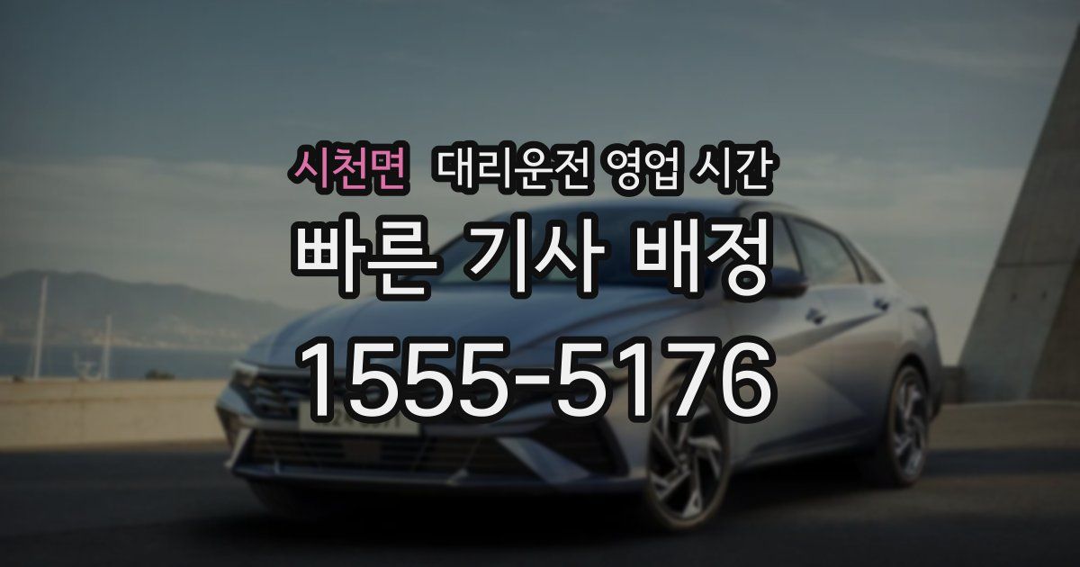 시천면 대리운전 영업 시간