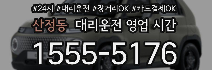 산정동 대리운전 영업 시간
