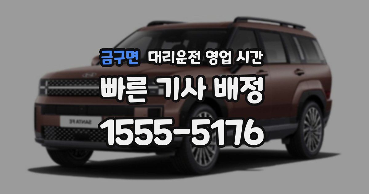 금구면 대리운전 영업 시간