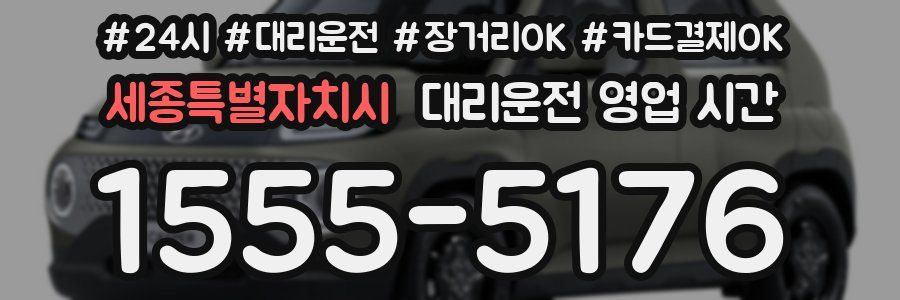 세종특별자치시 대리운전 영업 시간