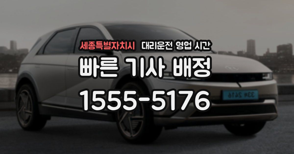 세종특별자치시 대리운전 영업 시간
