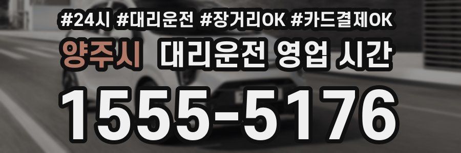 양주시 대리운전 영업 시간