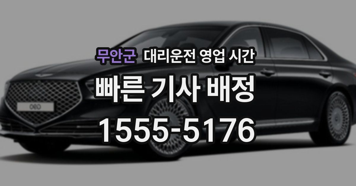 무안군 대리운전 영업 시간