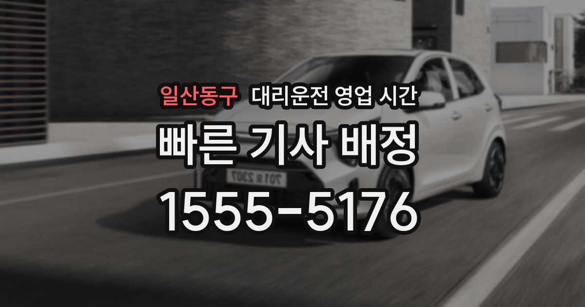 일산동구 대리운전 영업 시간