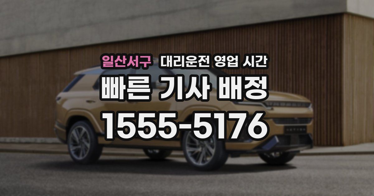 일산서구 대리운전 영업 시간