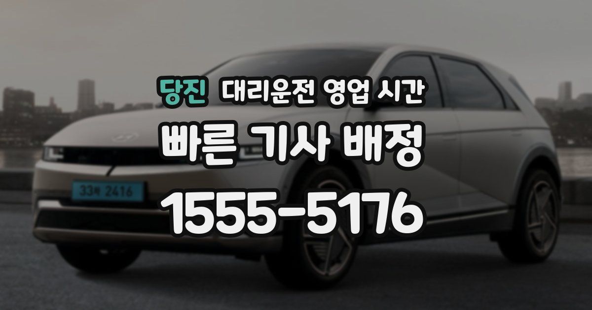 당진 대리운전 영업 시간