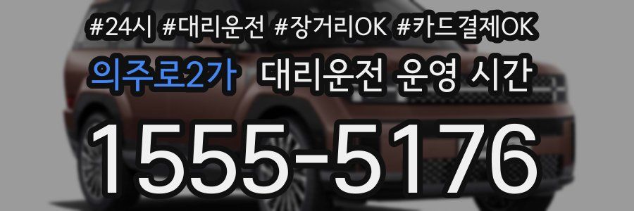 의주로2가 대리운전 운영 시간