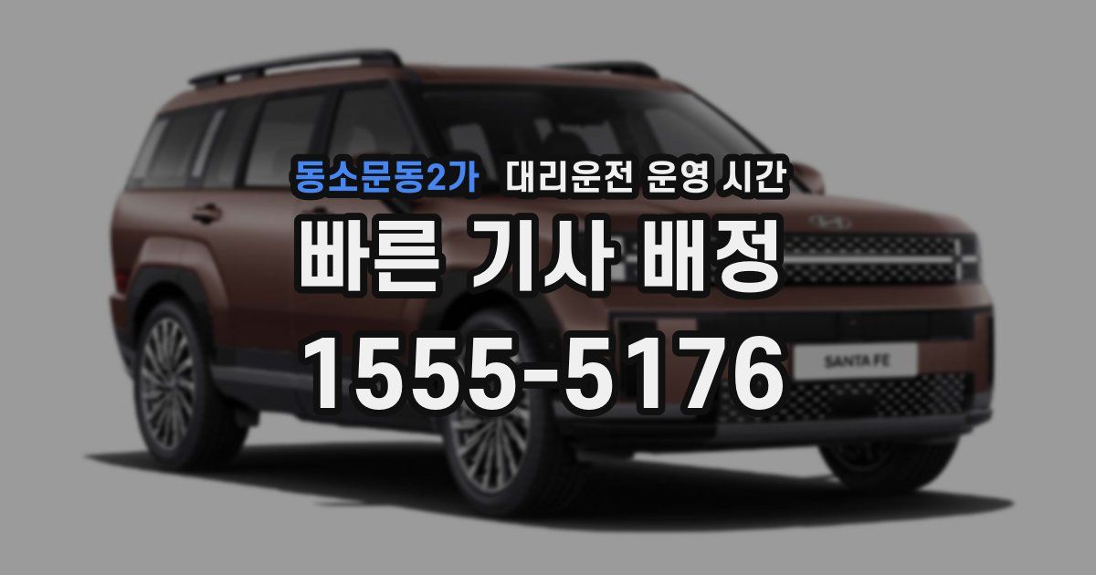 동소문동2가 대리운전 운영 시간