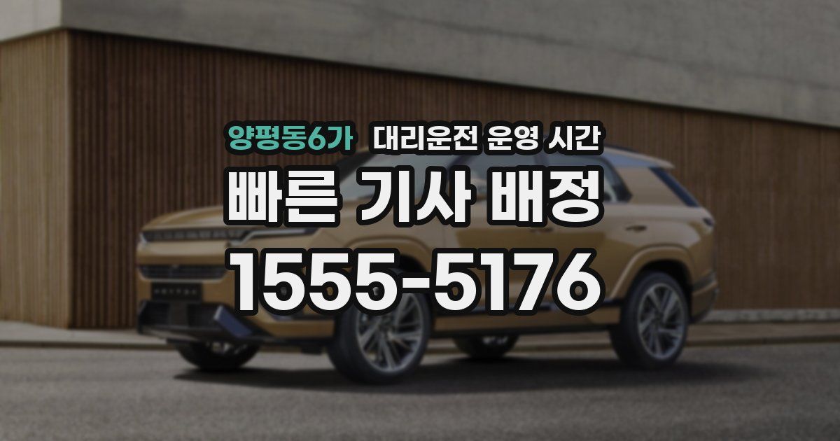 양평동6가 대리운전 운영 시간