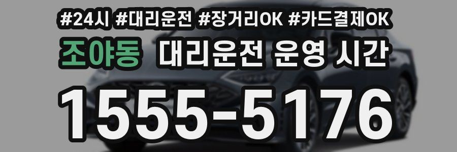 조야동 대리운전 운영 시간